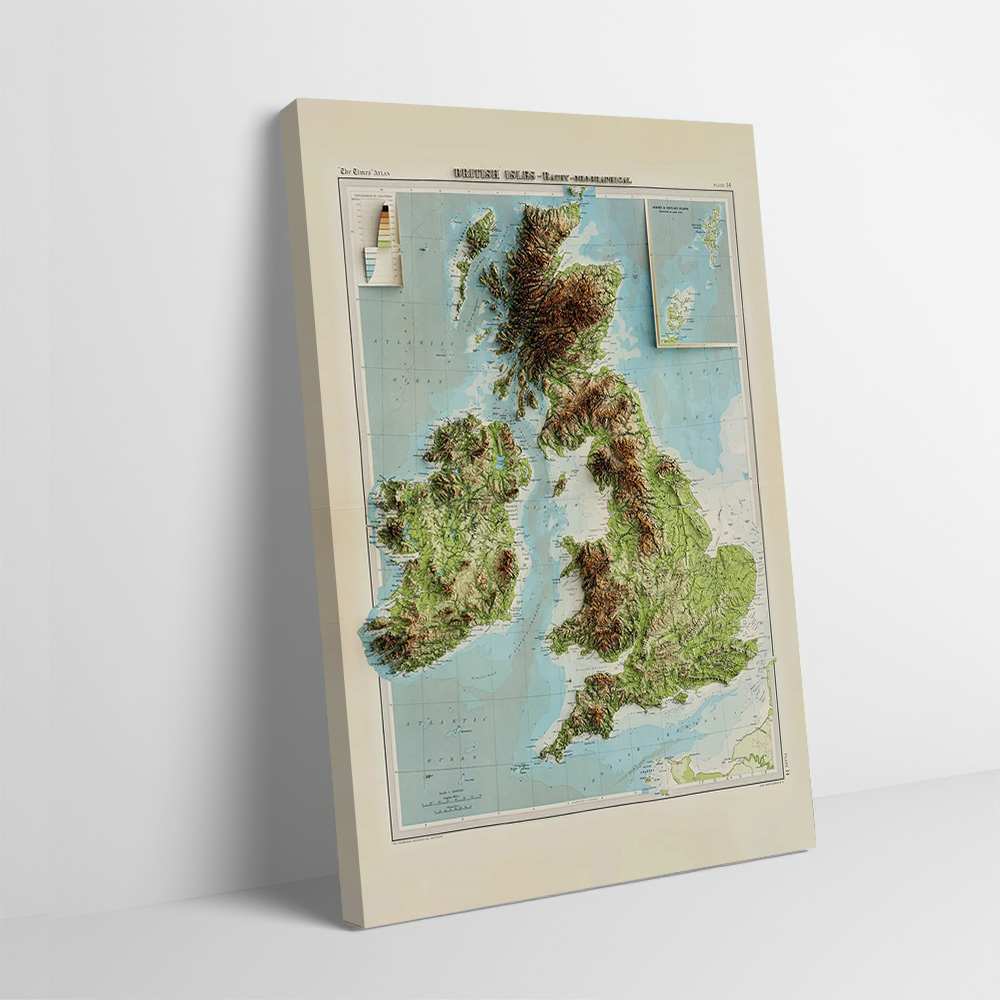 3D Printing Figure - 3D Relief Map of 1922 British