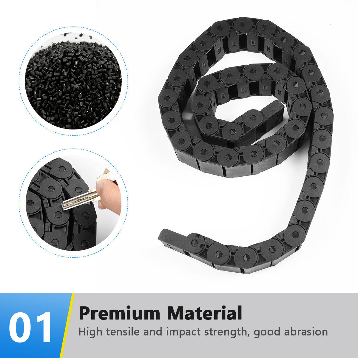 1M Black Plastic Cable Carrier - 3D Printing Cnc ulasan dan harga