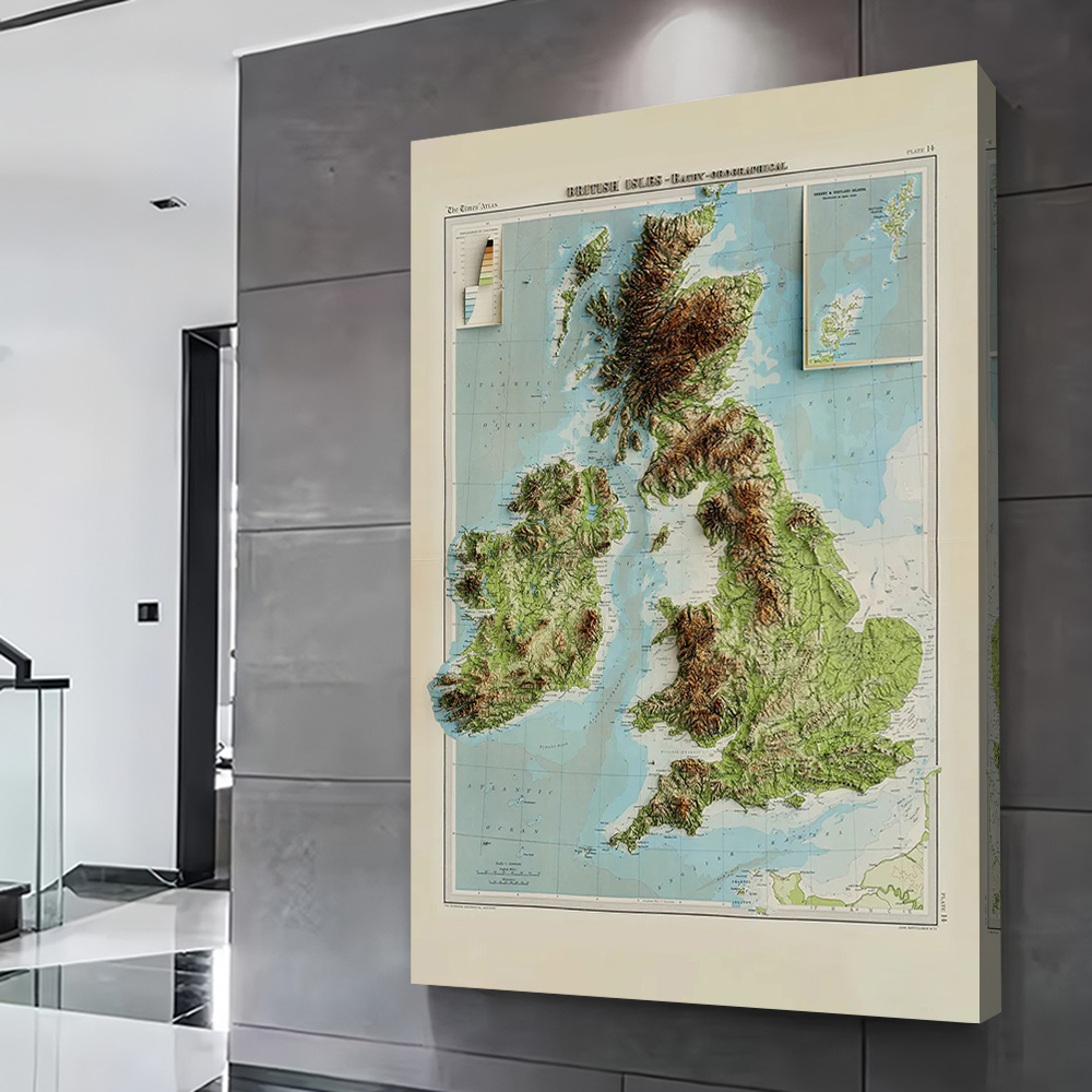 3D Relief Map of 1922 British  - 3D Printing Figure ulasan dan harga