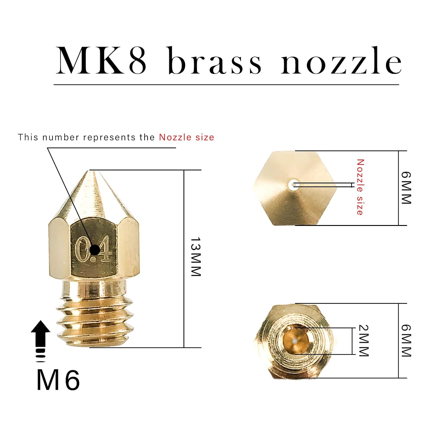 CREALITY 20 Pcs MK8 Brass Nozz - Creality Printer K1 ulasan dan harga