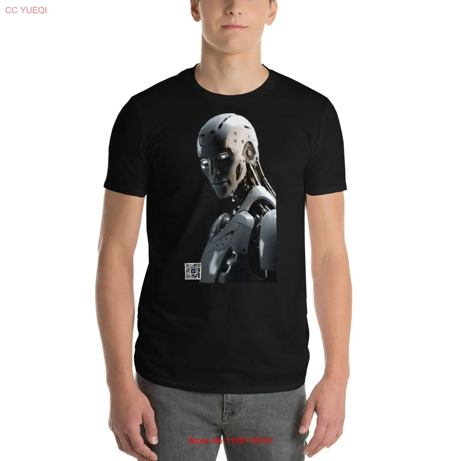 Robot T Shirt smartphone camer - 3D Printing Qr Codes ulasan dan harga