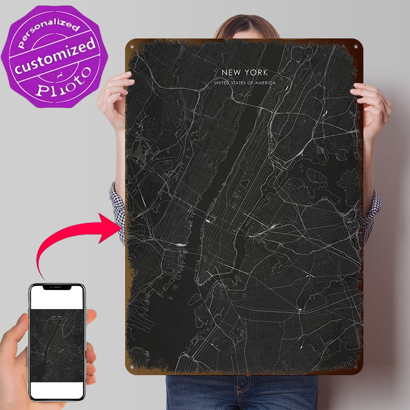 Silver New York Street Map 3D  - 3D Printing York ulasan dan harga