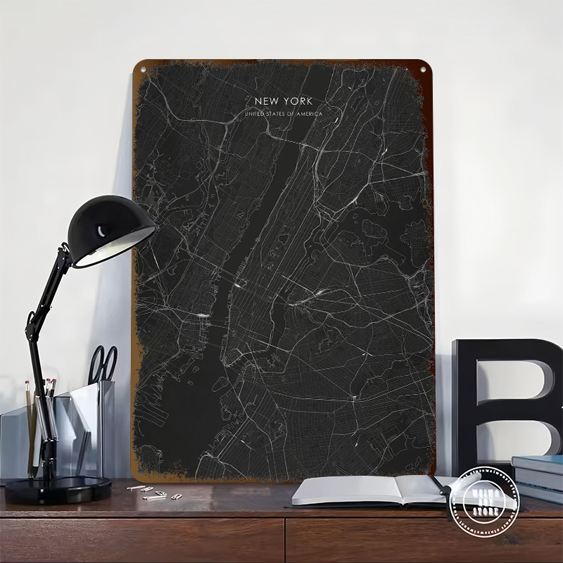 Silver New York Street Map 3D  - 3D Printing York ulasan dan harga