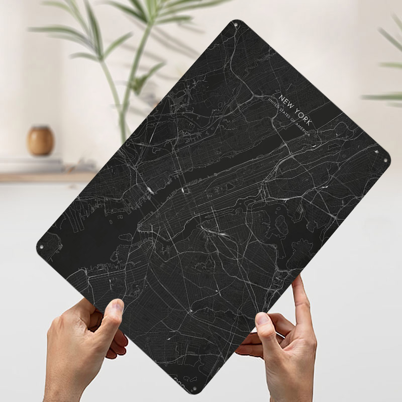 Silver New York Street Map 3D  - 3D Printing York ulasan dan harga