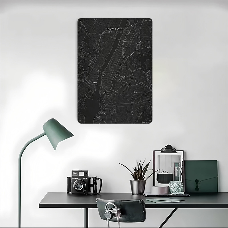 Silver New York Street Map 3D  - 3D Printing York ulasan dan harga