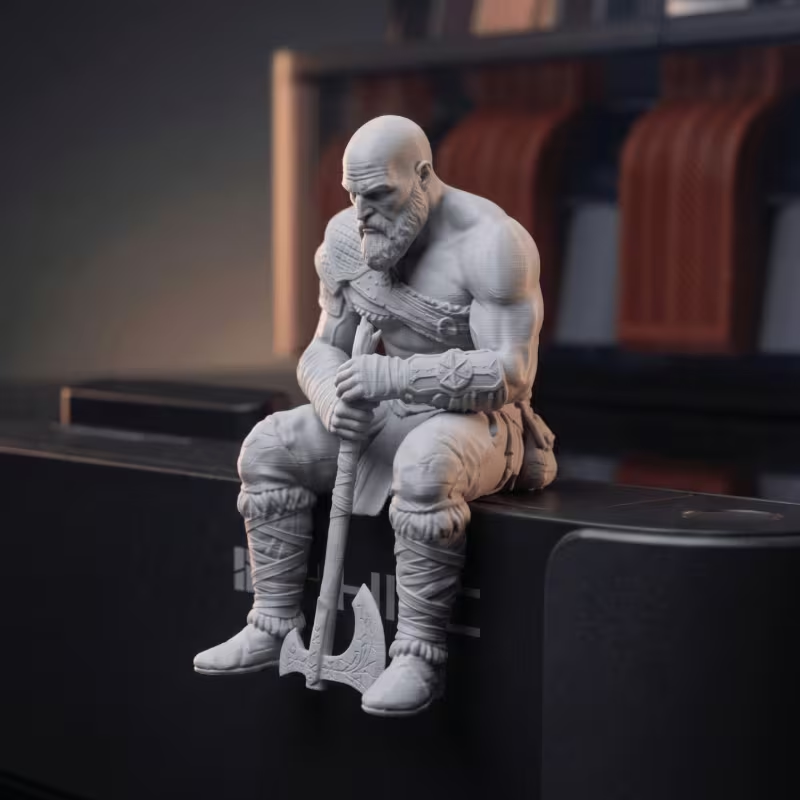 Nordic Warrior Sitting Figurin - 3D Printing Mockup ulasan dan harga