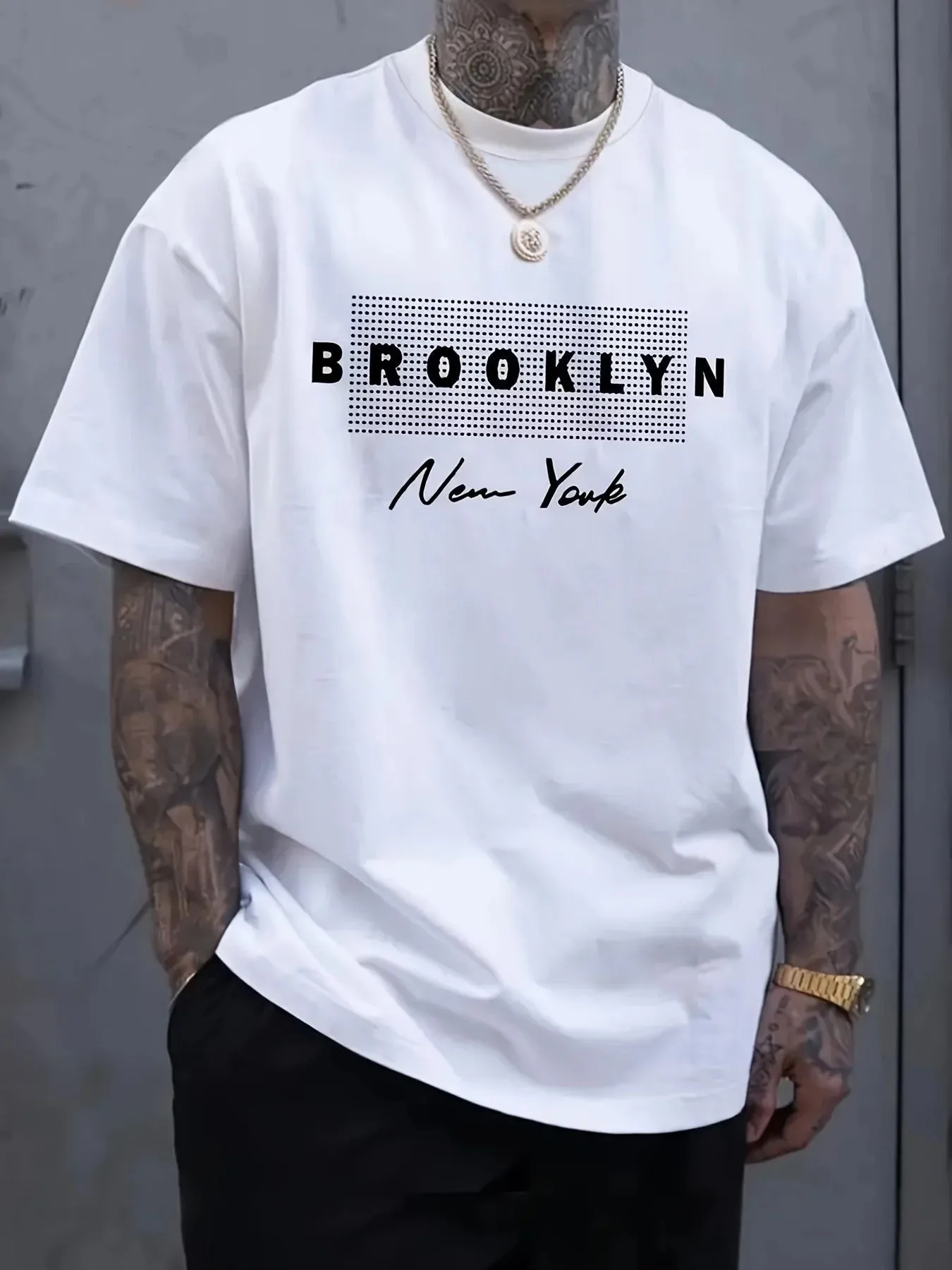 Men's New York Letter Printed  - 3D Printing York ulasan dan harga