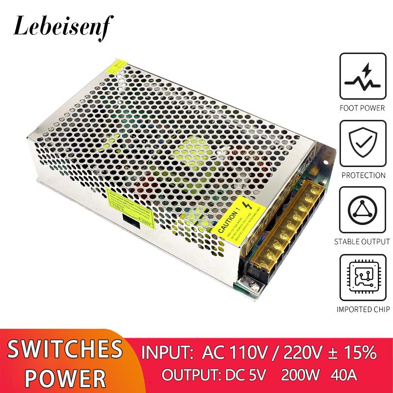 110/220V AC to DC 5V 40A 200W  - 3D Printer Power Supply ulasan dan harga