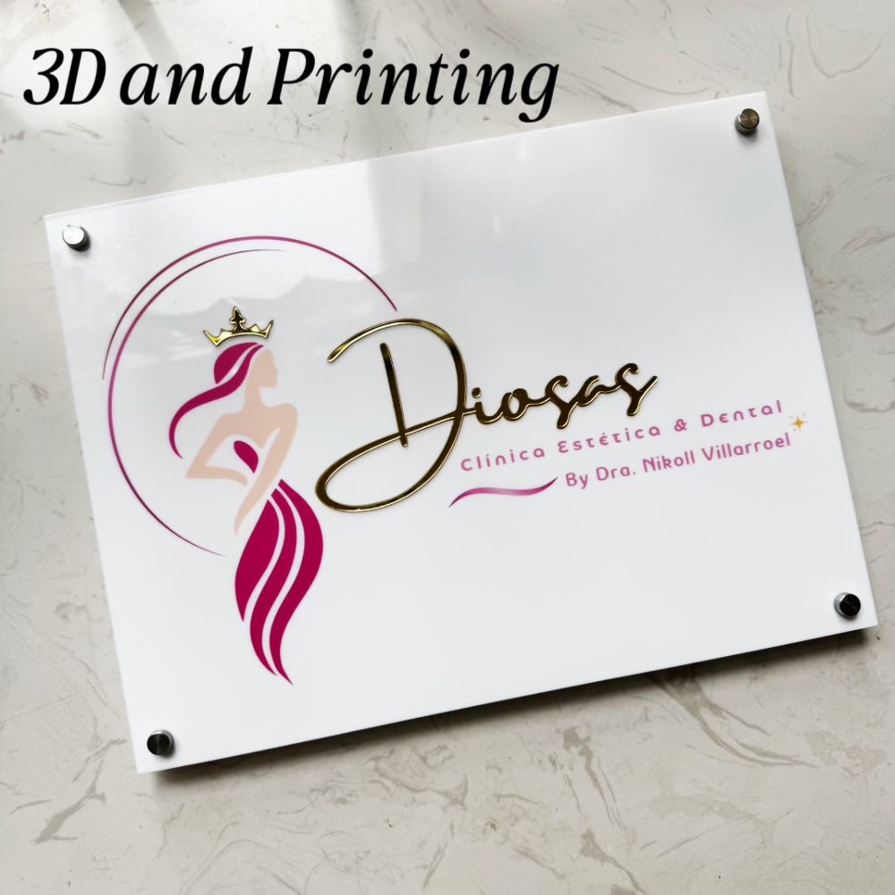 Modern Acrylic White Sign boar - 3D Printing Qr Codes ulasan dan harga