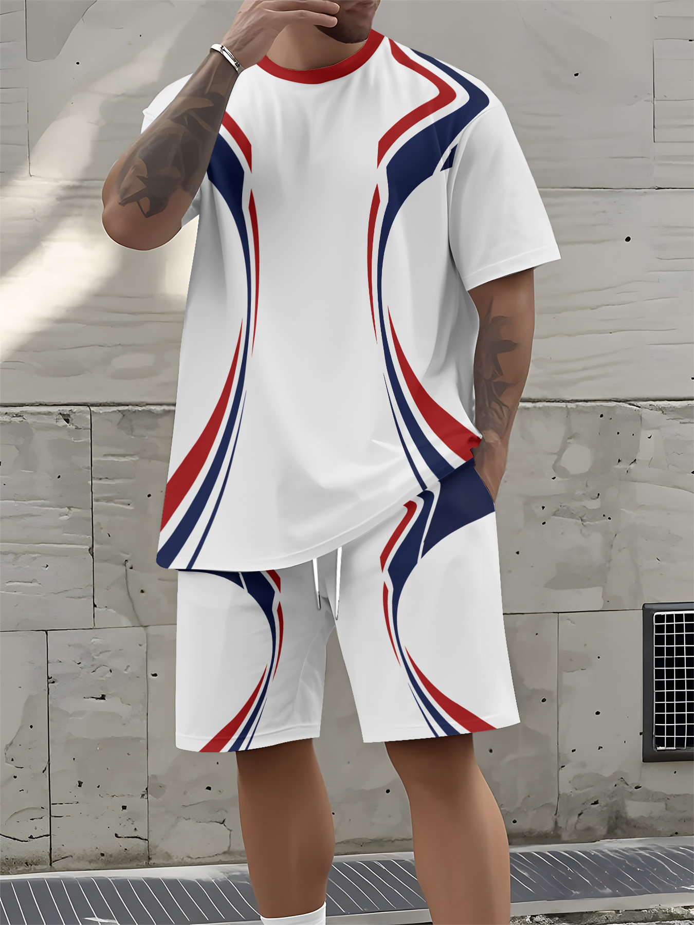 2026 Summer New Men's Short-Sl - 3D Printing Design Free ulasan dan harga